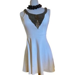 White Bodycon Mini Sun Dress Size Medium